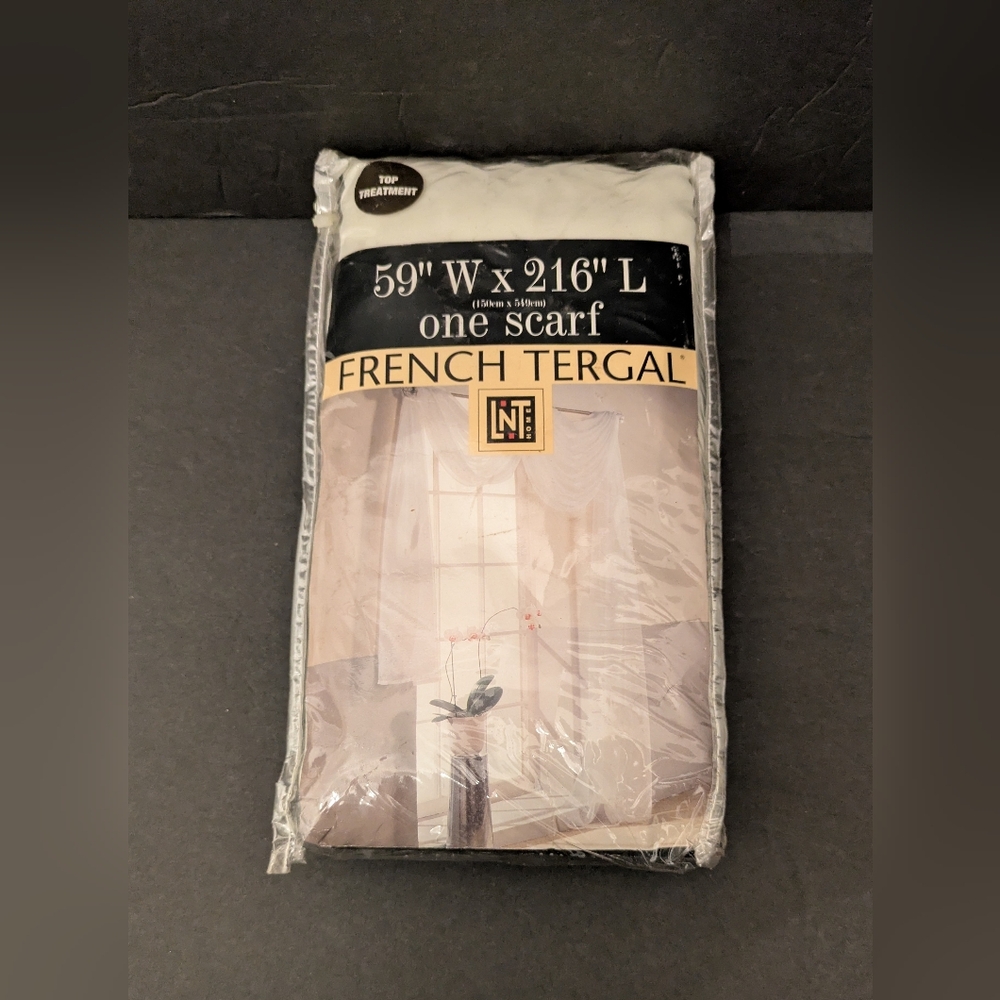 LNT Home French Tergal Window Treatment 59 x 216 One Window Scarf Polyester